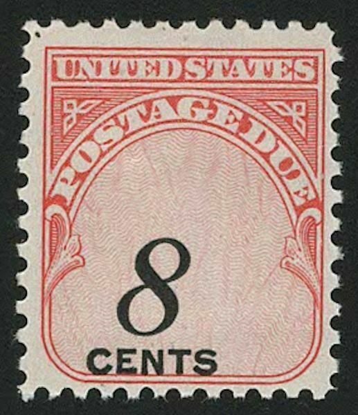 MALACK J96 8c Postage Due, Black Color Shift,  NH n7013