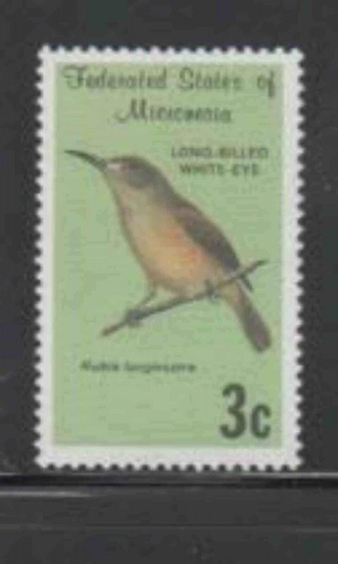 MICRONESIA #31 1985 3c LONG-BILLED WHITE-EYED BIRD MINT VF NH