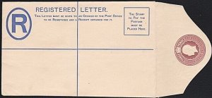 SIERRA LEONE GV 3d registered envelope - unused............................B2438