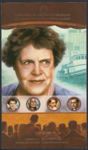 CANADIANS IN HOLLYWOOD = FRONT Booklet Page of 4 w/seals Canada 2008 #2280 MNH