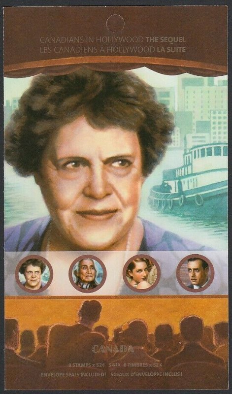 CANADIANS IN HOLLYWOOD = FRONT Booklet Page of 4 w/seals Canada 2008 #2280 MNH