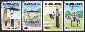 Barbados 670-673, MNH. Mi 643-646. Royal Barbados Police-150, 1985. Dog,Horseman