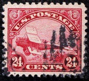 U.S. Used Stamp Scott #C6 24c Air Mail, Superb. Huge Margins. A Gem!