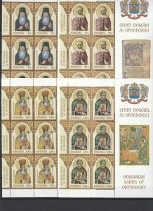 Romania STAMPS 2023 ORTHODOX SAINTS RELIGION MNH POST SHEETS