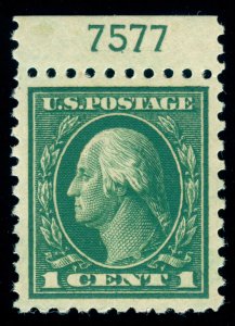 MOMEN: US STAMPS #424 MINT OG NH PSE GRADED CERT XF-SUP 95