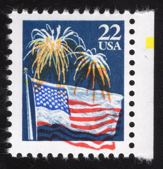 US STAMPS #2276 VAR.  MAJOR FLAG COLOR SHIFT MINT OG NH LOT #21381