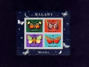 MALAWI - 1970 - MOTHS - INSECTS - MOTHS OF MALAWI - MINT S/SHEET!