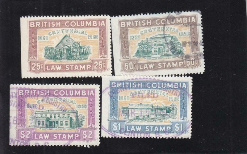 Canada: British Columbia: Law Tax Stamp, Van Damme #BCL47-50, Used (37026)