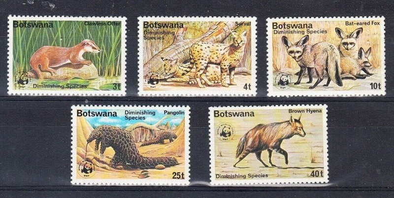 Botswana Scott 182-186 Mint NH (Catalog Value $93.00)
