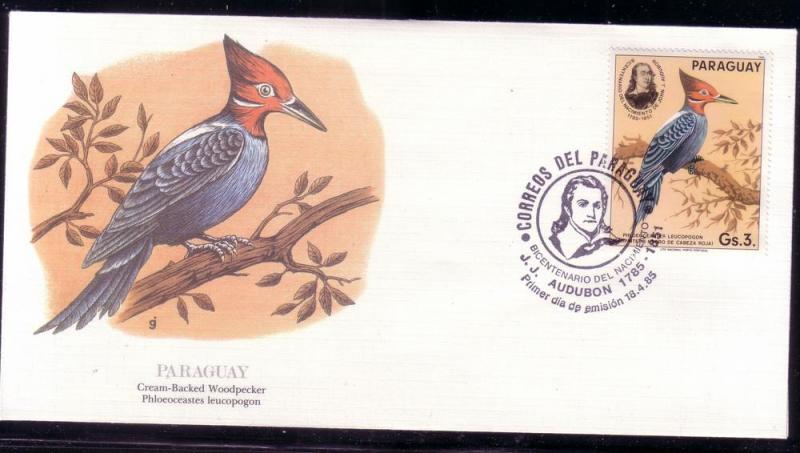 Paraguay FDC SC# 2141f Cream Backed Woodpecker L260 