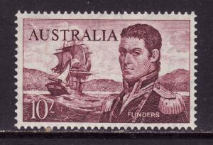 Australia-Sc.#377-unused NH definitive-Ships-10sh Flinders-1963-5-