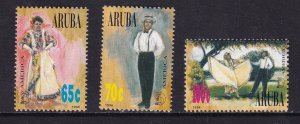 Aruba   #134-136   MNH  1996  America issue . national dresswear