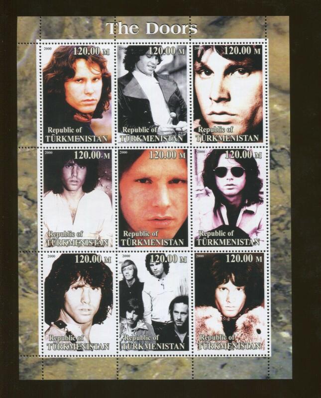 Turkmenistan The Doors Commemorative Postage Stamp Souvenir Sheet