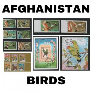 Thematic Stamps - Afghanistan - Birds - Choose from dropdown menu