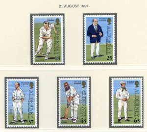 Alderney 1997 Cricket Set SGA96/A100 Unmounted Mint