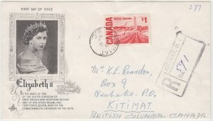 CANADA Registered cover # 465B - Kitimat, B.C, 8 Feb. 1967