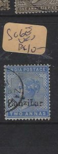 ZANZIBAR   (PP0705B)  QV ON INDIA  2A  SG 6E       VFU   