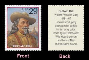 US 2869b Legends of the West Buffalo Bill 29c single MNH 1994