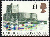 1992-5 GB Great Britain Carrickfergus Castle £1 MNH Sc# 1445 $6.50