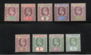 Saint Vincent - SG# 76 - 84 MH (rem)/ MLH (1/2d no gum)      -      Lot 0822024