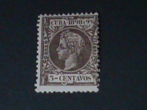 CUBA-1898-SC#163 -ST-1034-KING  ALFONSO XIII-MH-VF 128 YEARS OLD-HARD TO FIND