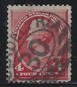 Scott # 215  Lot E261  4c Jackson  Used