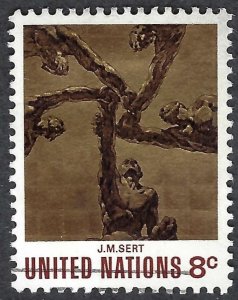 United Nations #232 8¢ The Five Continents - Sert (1972). Used.