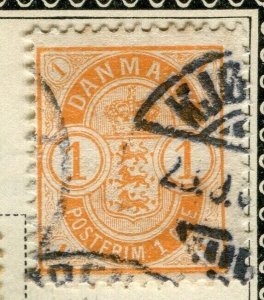 DENMARK; 1884-85 early classic issue used 1c. value