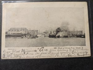 COBB to WALLOVIA, KENTUCKY 1906 CHICAGO RIVER Postcard w/ note 