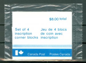 CANADA 50c DUES #J40 CORNERS PLATES SET in SEALED PO PACK