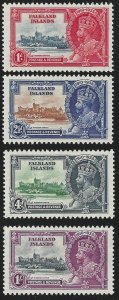 Falkland Islands-Scott #77-80, MH, Silver Jubilee Issue, CV $55.00