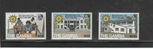 GAMBIA #436-438  1982  30TH ANNIV. OF W. AFRICAN EXAMINATION   MINT  VF NH  O.G