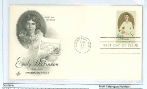 US 1436 Emily Dickinson FDC