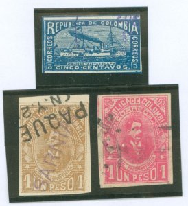 Colombia #209/216/217 Used Single