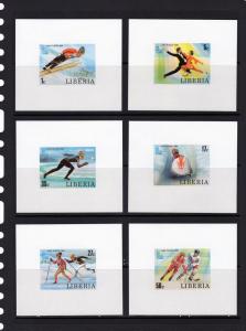 Liberia 1980 Sc#867/872 Lake Placid Olympics 5 S/S Imperforated MNH