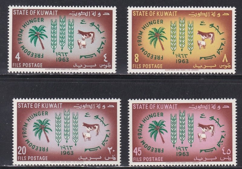 Kuwait # 193-196, Freedom From Hunger, NH, 1/2 Cat.