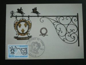 postal history post sign horse maximum card stamp day 1977