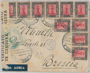 53685 - ITALY COLONIES: LIBIA - Sass 47a X 10 on ENVELOPE from TRIPOLI - CENSORED-