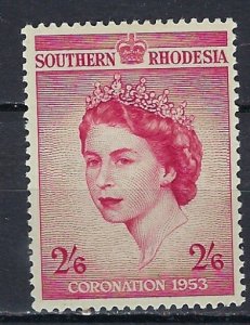 Southern Rhodesia 80 MH 1953 QEII Coronation (ak3053)