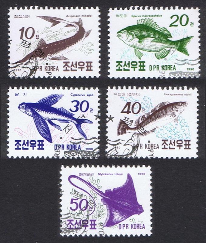 North Korea Fishes 5v CTO SG#N3008/12