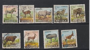 Angola # 368-376, Wild Animals, Partial Set, Used, 1/3 Cat.