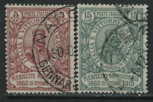 Italy 1910 set of 2 used