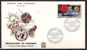 Dahomey, Scott cat. C25. World Meteorological day issue. First day cover