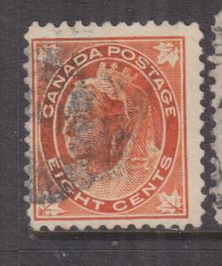 CANADA, 1897 Maple Leaves, 8c. Orange, used.