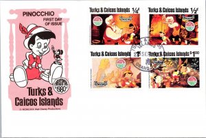Turks & Caicos Islands FDC 1980 - Christmas Cover Pinocchio - Grand Turk  F64996