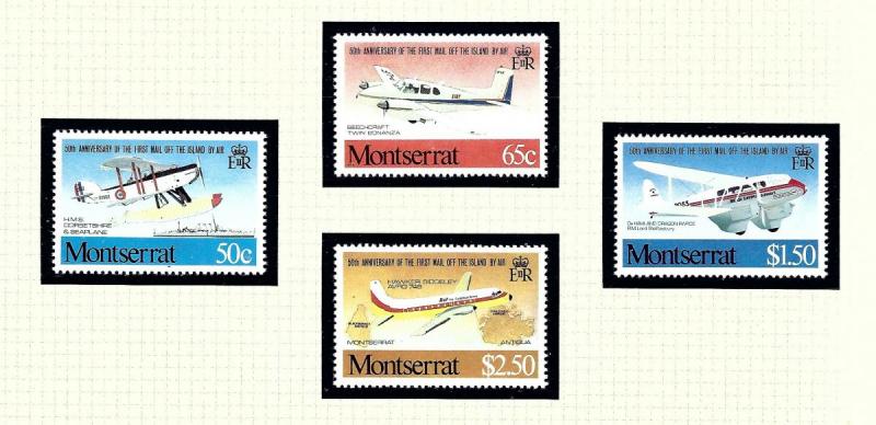 Montserrat 472-75 MNH 1981 Airplanes