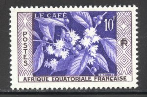 French Equatorial Africa Scott 193 Unused HOG -1956 Coffee Issue - SCV $1.60