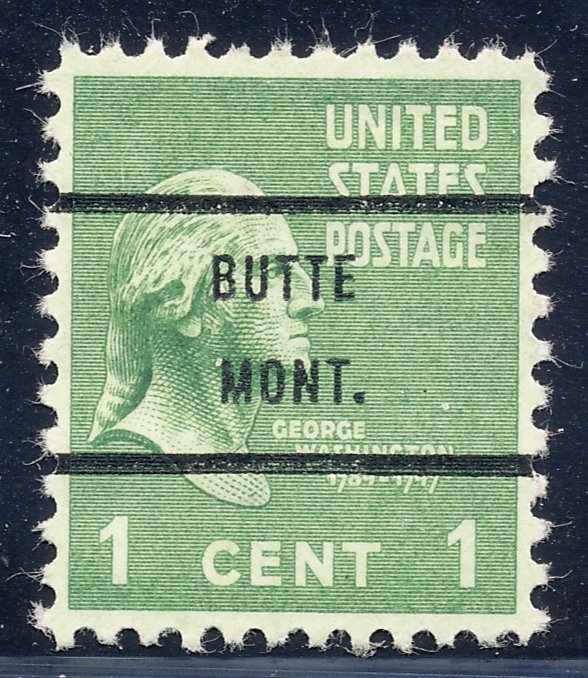 Butte MT, 804-71 Bureau Precancel, 1¢ Washington
