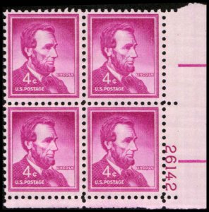 US #1036a LINCOLN MNH LR PLATE BLOCK #26142