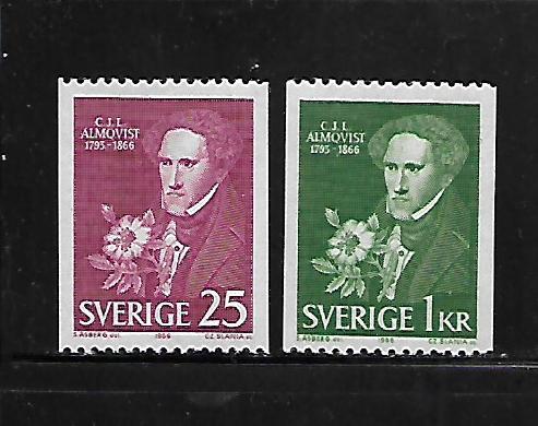 SWEDEN, 707-708, MNH, WILD ROSE